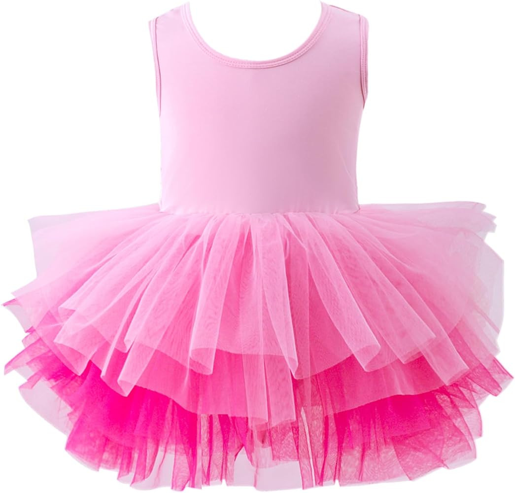 Tutu.kk Girls' Camisole Dance Tutu Leotard with Fluffy 4-Layers Ballet Dress for Ballerina (12 Mo... | Amazon (US)