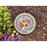 Retirement Gift, Teacher Gift Stepping Stone, Retirement Party, Personalized Garden Gift, Wildflower | Etsy (US)