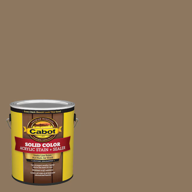 Cabot Acorn Solid Exterior Wood Stain and Sealer in One ( 1-gallon ) | Lowe's