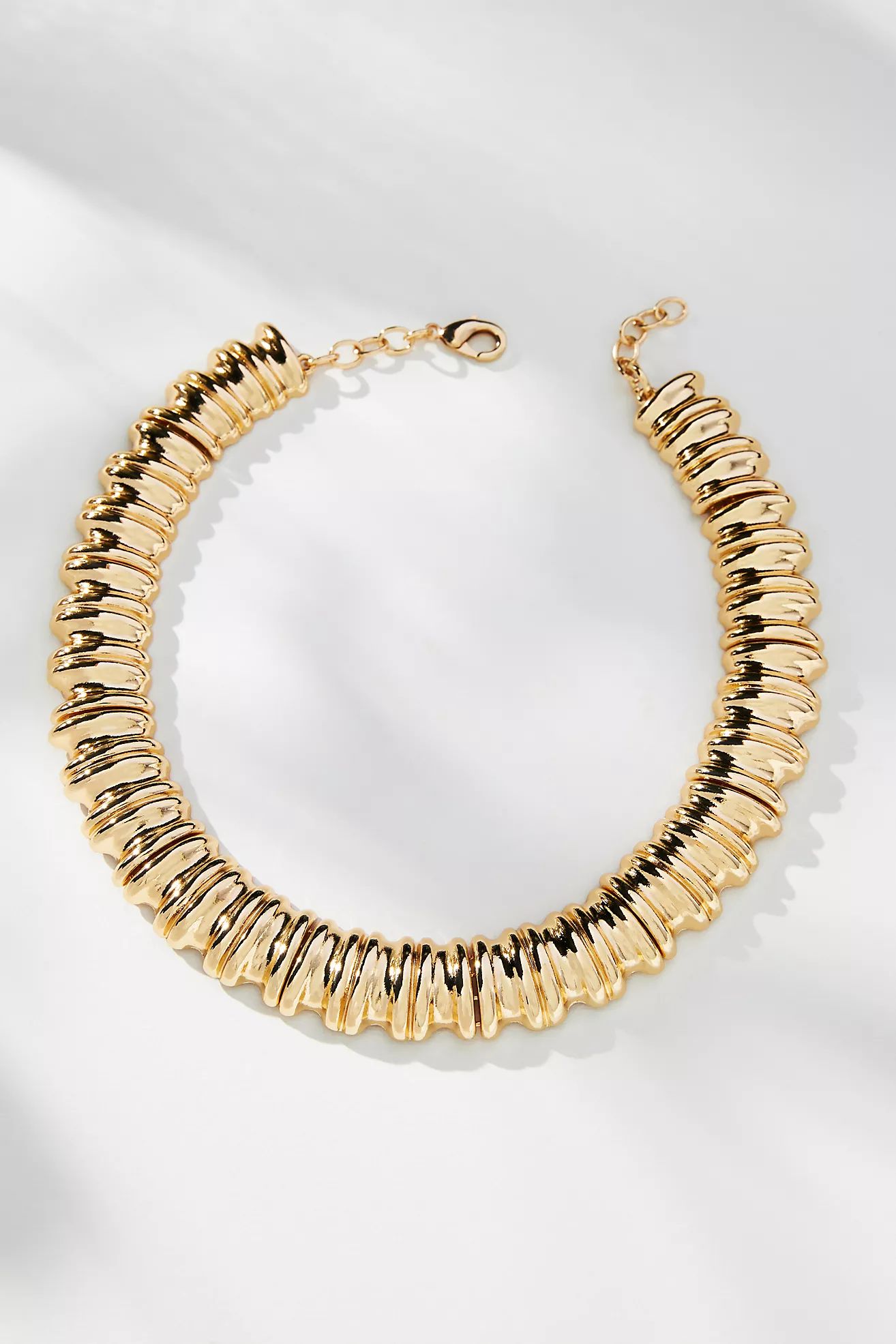 Chunky Ribbed Metal Necklace | Anthropologie (US)
