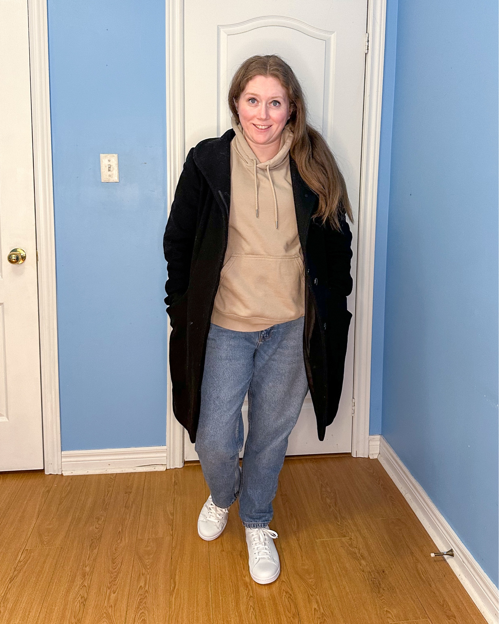 Styling A Wool Coat with a Hoodie

Pair a wool coat, hoodie, mom fit jeans and white sneakers to complete this look.

Aritzia Coat - Size Large
H&M Hoodie - Size Medium
Mom Fit Jeans (Zara) - Size 44
Adidas White Sneakers - Size 8.5


#LTKstyletip #LTKmidsize
