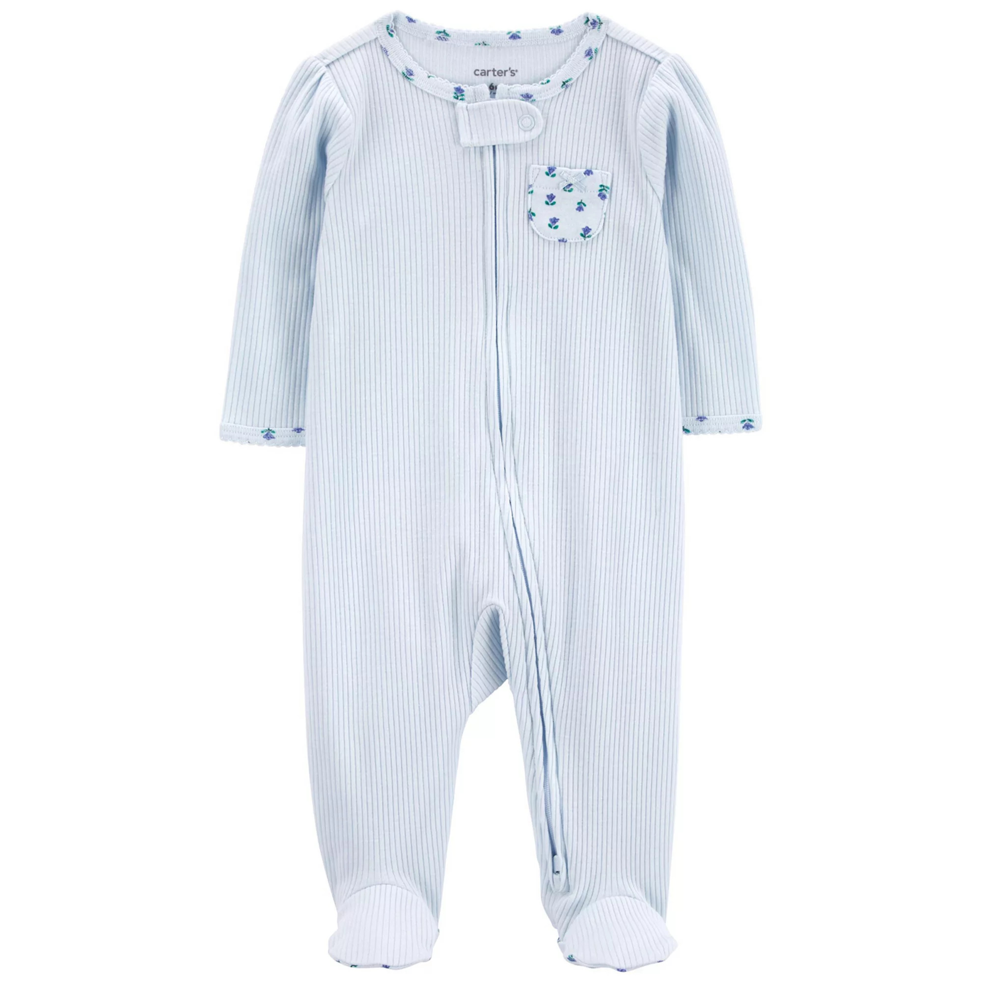 Baby Girl Carter's Floral 2-Way Zip Thermal Sleep & Play | Kohl's