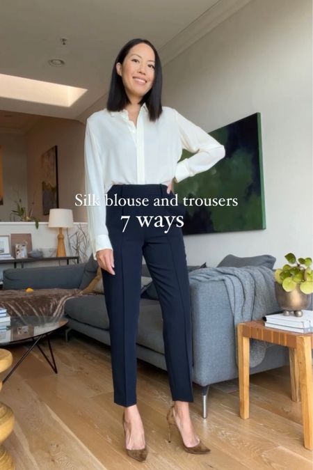 SHOP MY REEL - Silk blouse & trousers 7 ways

#LTKstyletip #LTKworkwear #LTKSeasonal