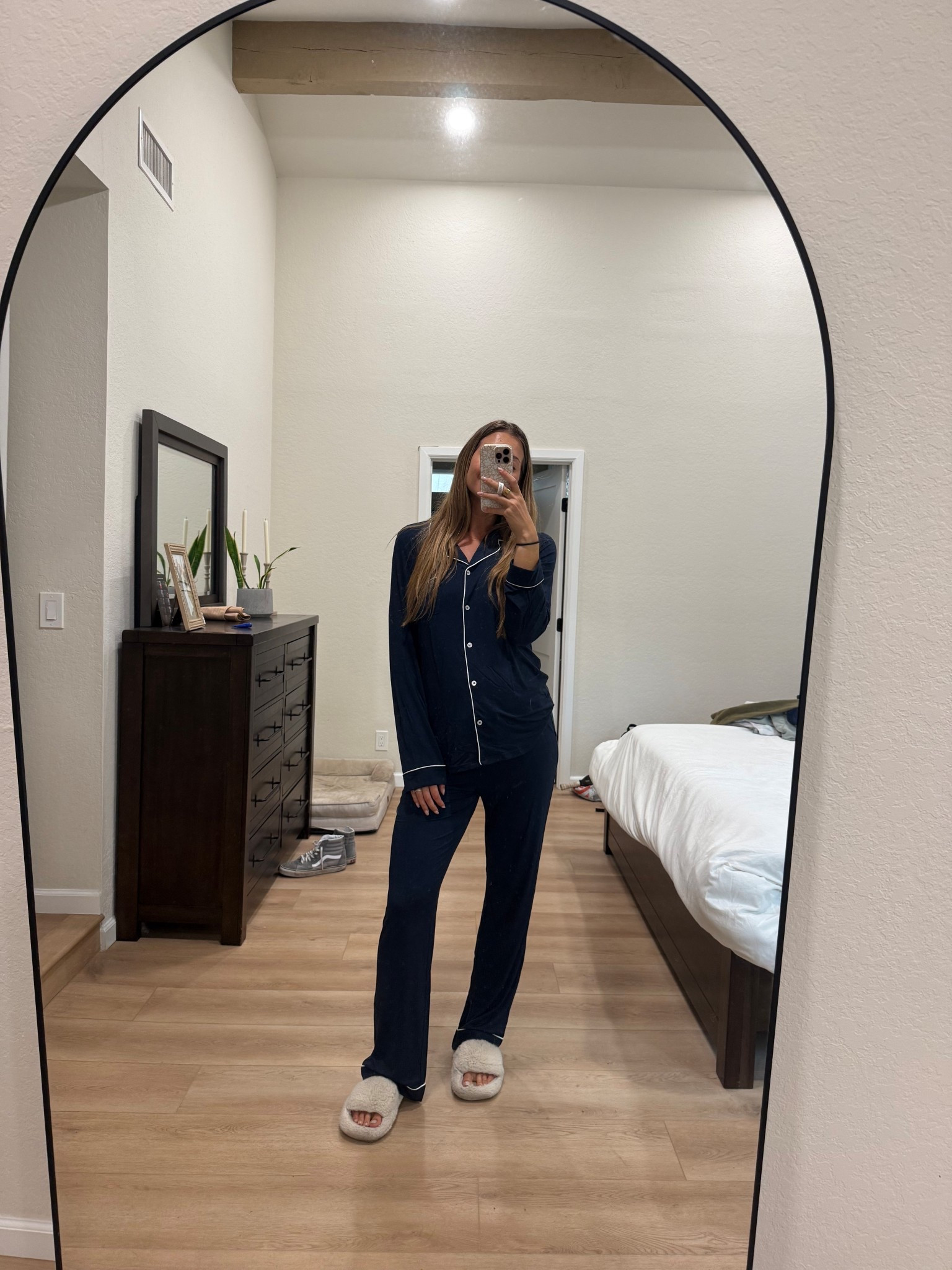 Bought us PJ sets cause hello parenthood & these are the softest, comfiest pajamas I’ve ever worn 

