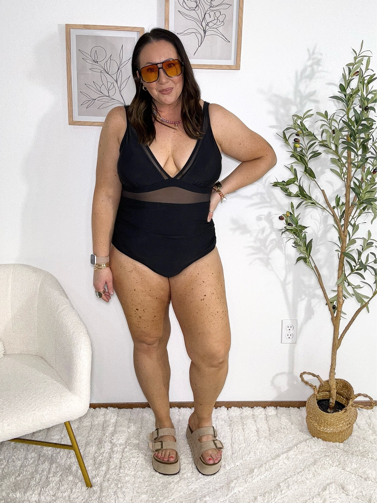 A one piece with the perfect mesh details! XL! Tummy control. Booty coverage! Adjustable straps! So good.

#LTKOver40 #LTKMidsize #LTKSeasonal
