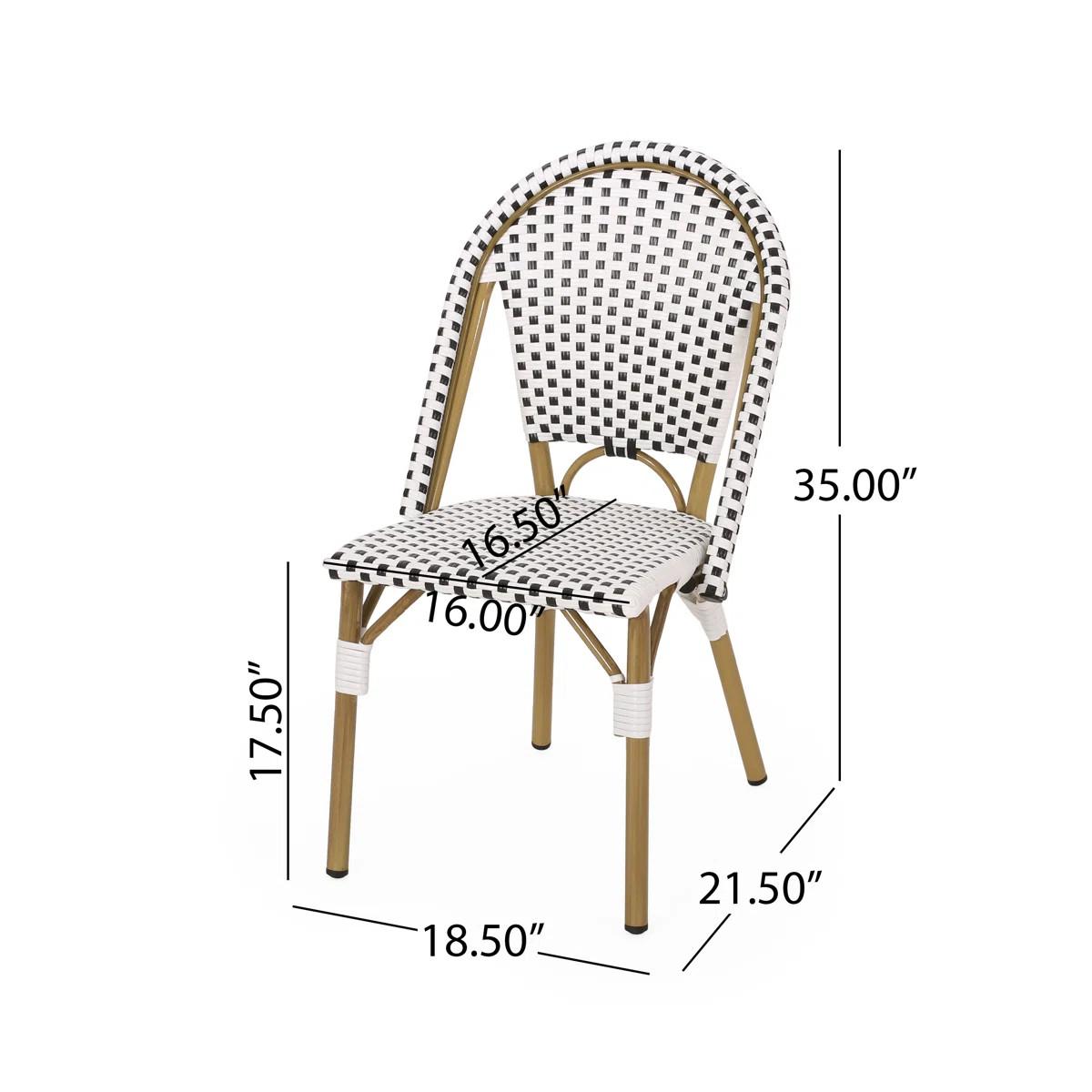 Polyethylene (PE) Wicker Wicker Outdoor Dining Side Chair (Set of 2) | Wayfair North America