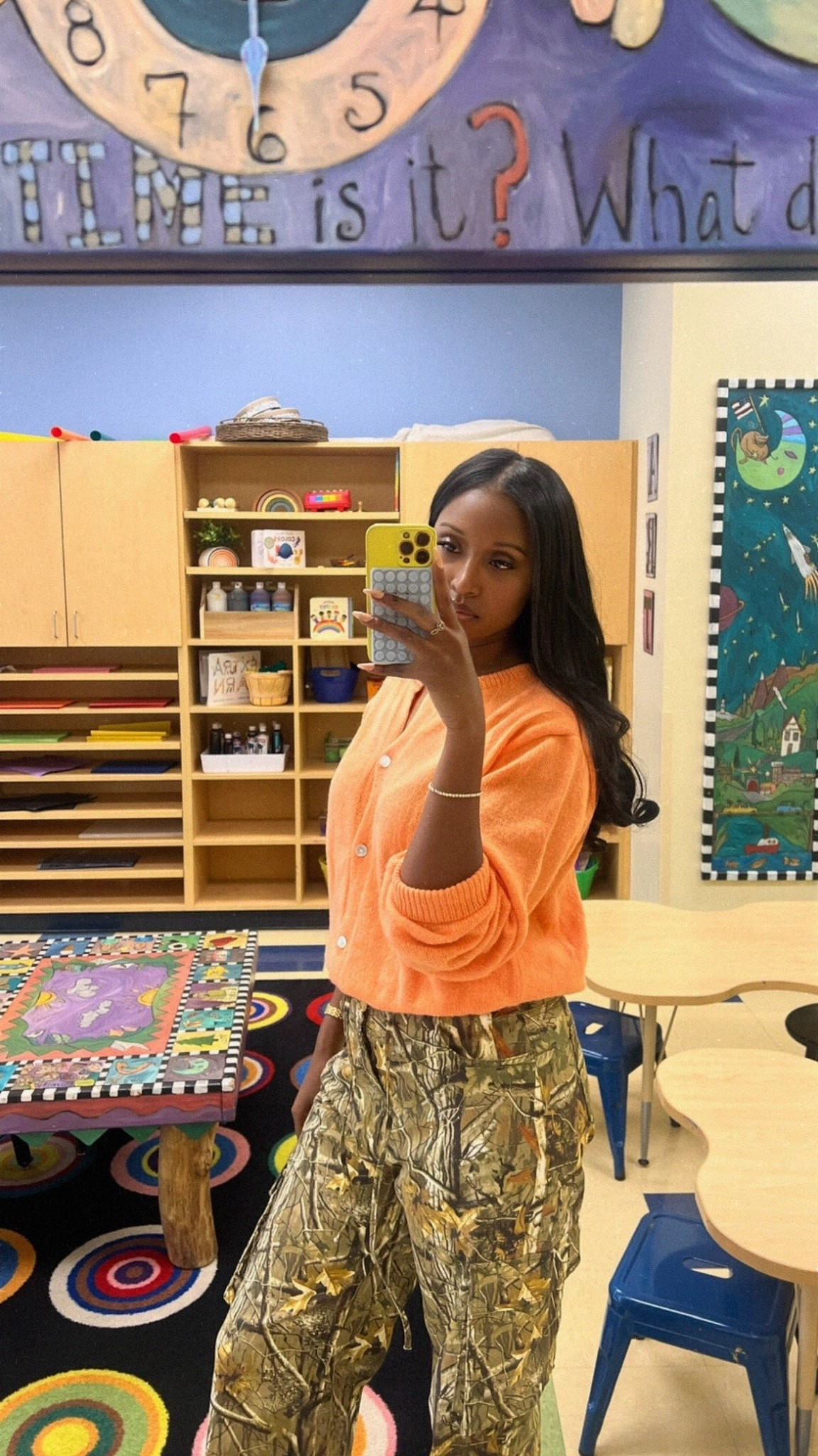 Pants are from fashion nova (Cant Compete Wide Leg Camo Cargo Pants)