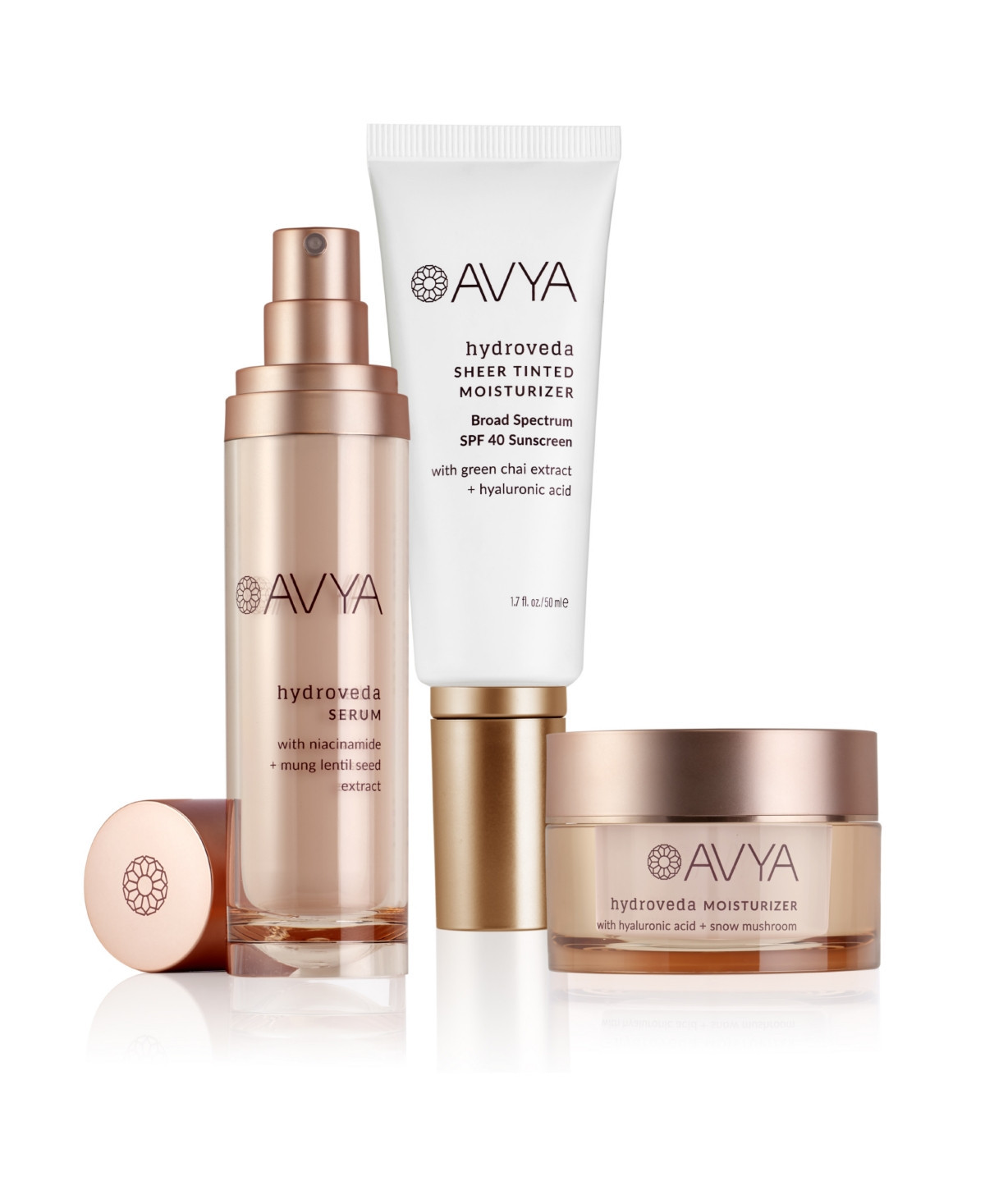 Avya Hydroveda Glow, Soothe and Sun Protect Trio Set, 3 Piece | Macy's
