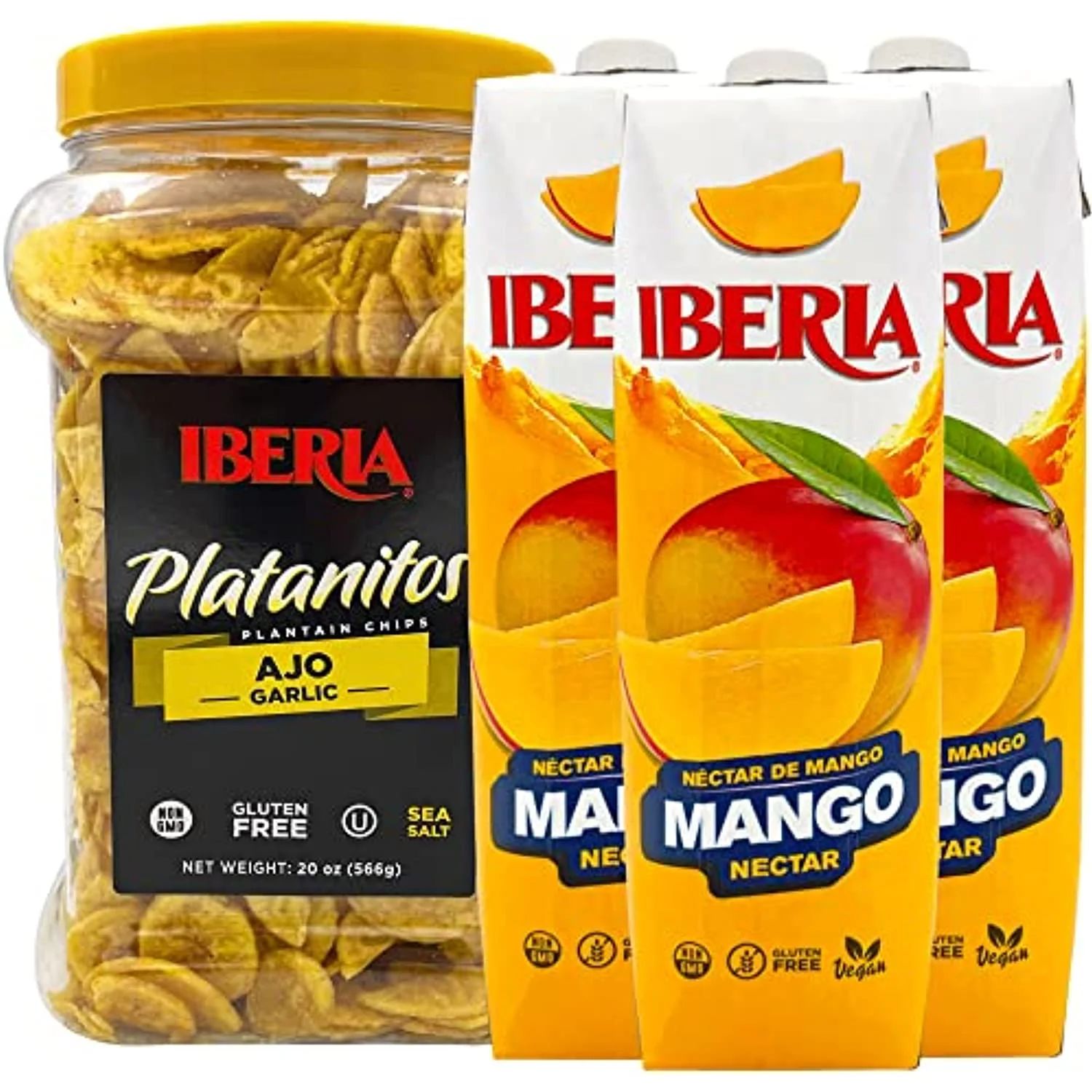 Iberia Garlic Plantain Chips, 20 Oz. + Iberia Mango Nectar, 33.8 Fl. Oz., (Pack Of 3) - Walmart.c... | Walmart (US)