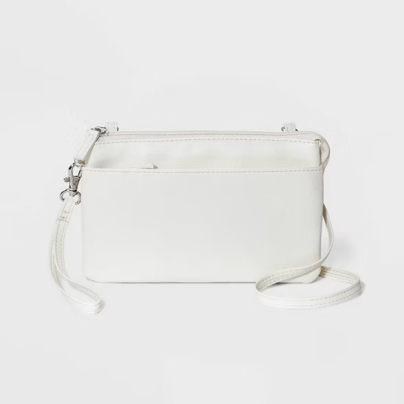Stella & Max Zip Closure Crossbody Bag - Off White | Target