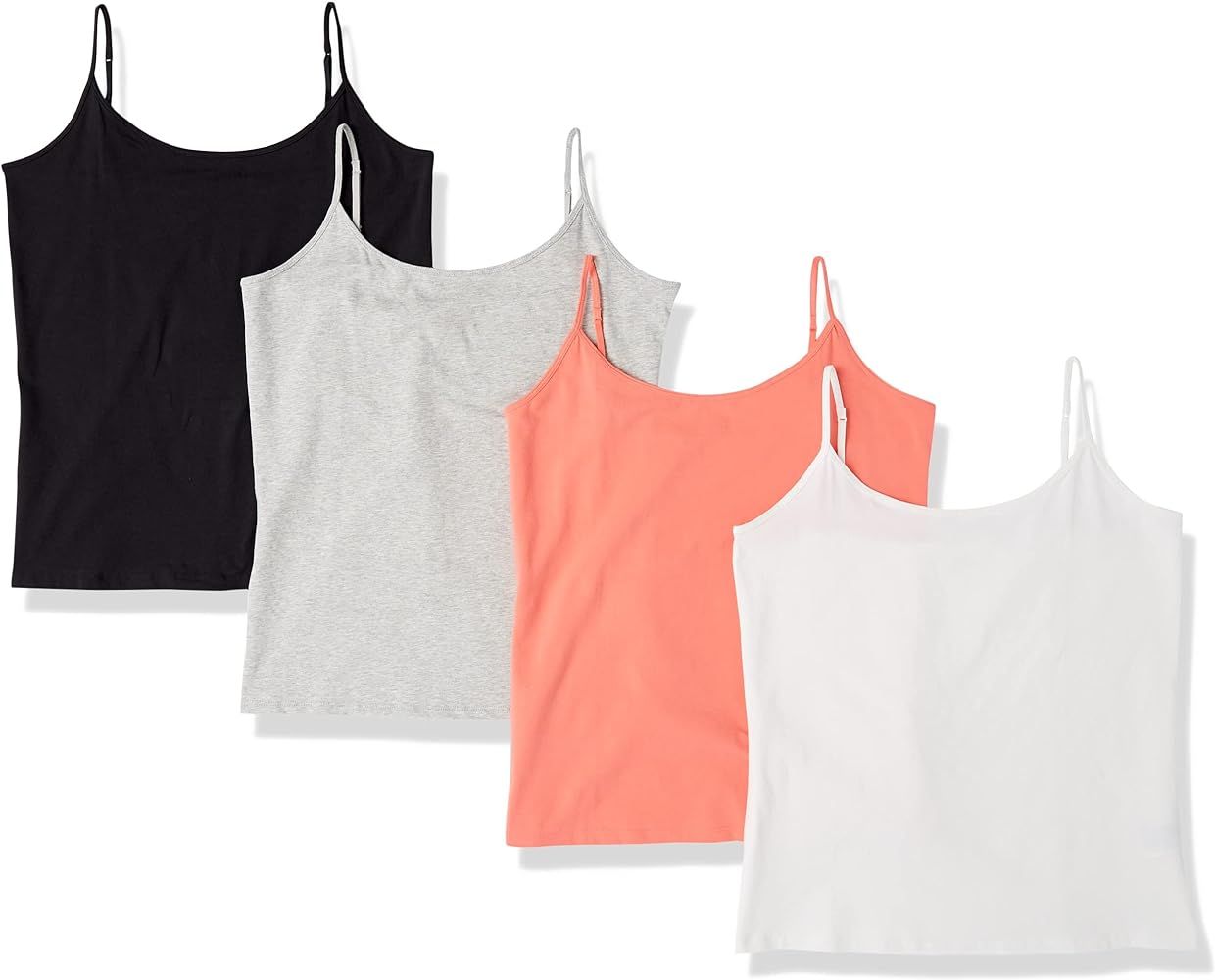 Amazon Essentials Women's Slim-Fit Camisole, Pack of 4 | Amazon (US)