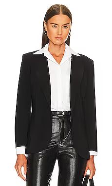 Norma Kamali Single Breasted Jacket in Black from Revolve.com | Revolve Clothing (Global)