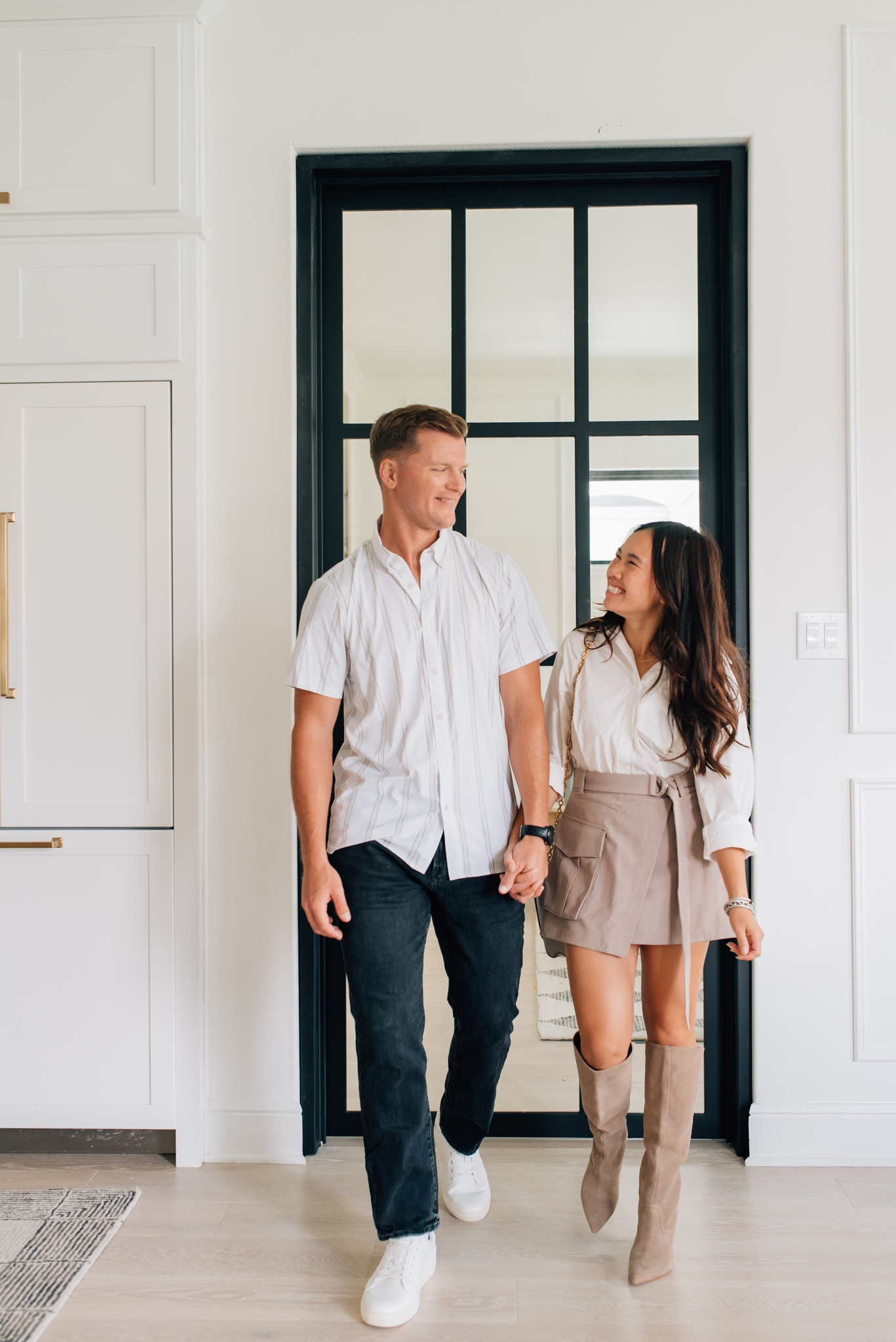Neutral fall outfits for men and women from Abercrombie! Utility skirt runs a bit big but the rest are TTS. 

#LTKunder50 #LTKfamily #LTKmens
