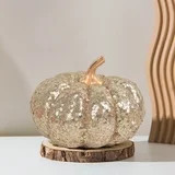 Glitter Artificial Pumpkins, Harvests Sparkly Pumpkins, Sequined Pumpkin Decorative Ornaments, Fa... | Walmart (US)