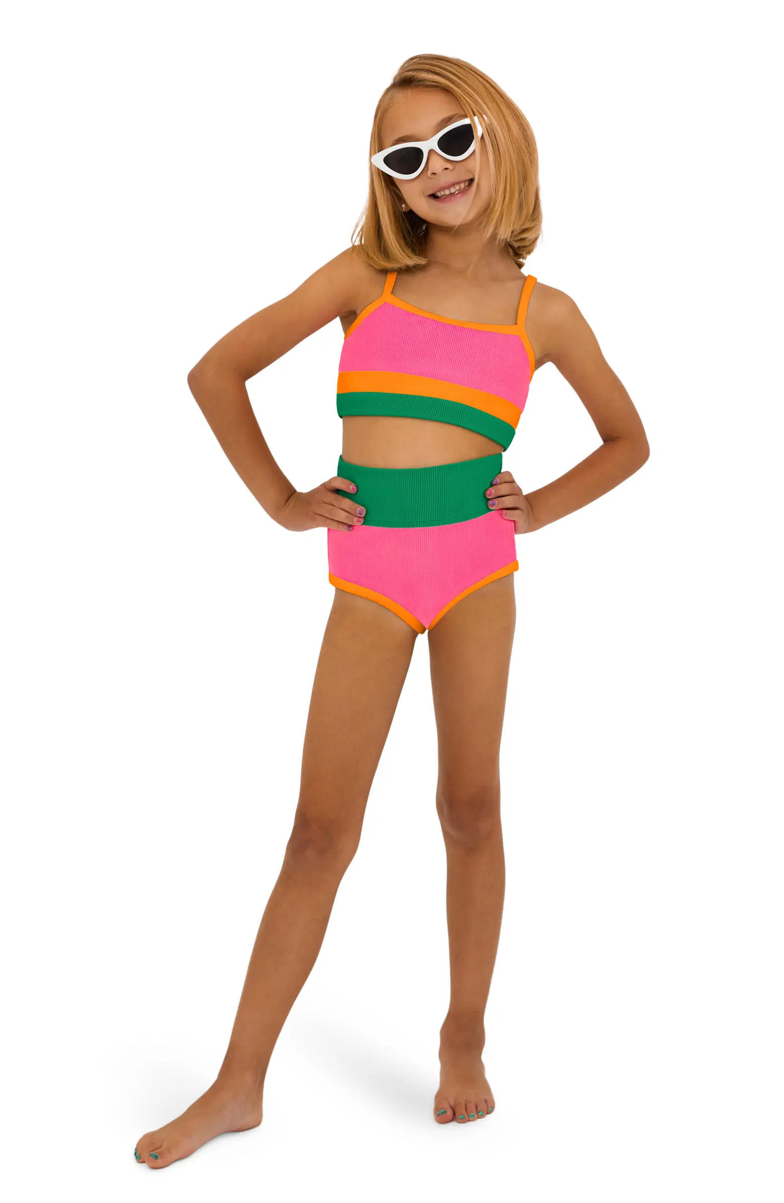 Beach Riot Kids' Little Eva N Emmie Two-Piece Swimsuit | Nordstrom | Nordstrom