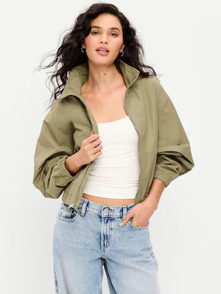 Twill Utility Zip-Front Jacket | Old Navy (US)