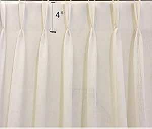 Add Pinch Pleat to Our Custom Made Curtain (100" Wide 1 Panel Double Pinch Pleat 4" high) Curtain... | Amazon (US)