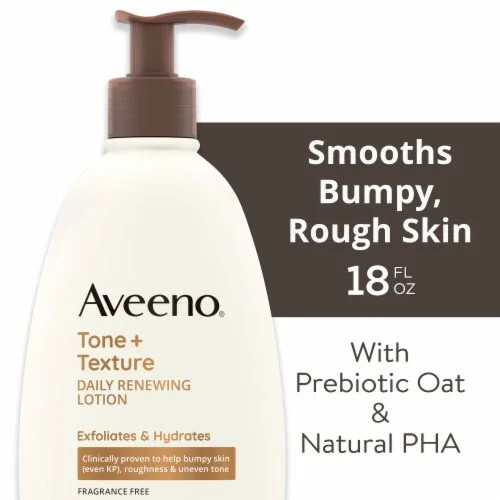 Aveeno Tone + Texture Daily Renewing Body Lotion Fragrance-Free With Prebiotic Oat Gently Exfolia... | Walmart (US)
