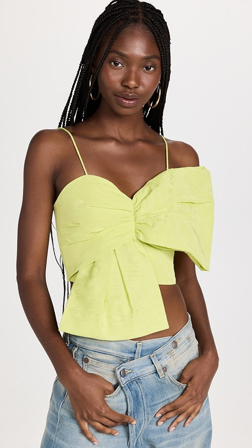 Beline Spaghetti Strap Bow Crop Top | Shopbop