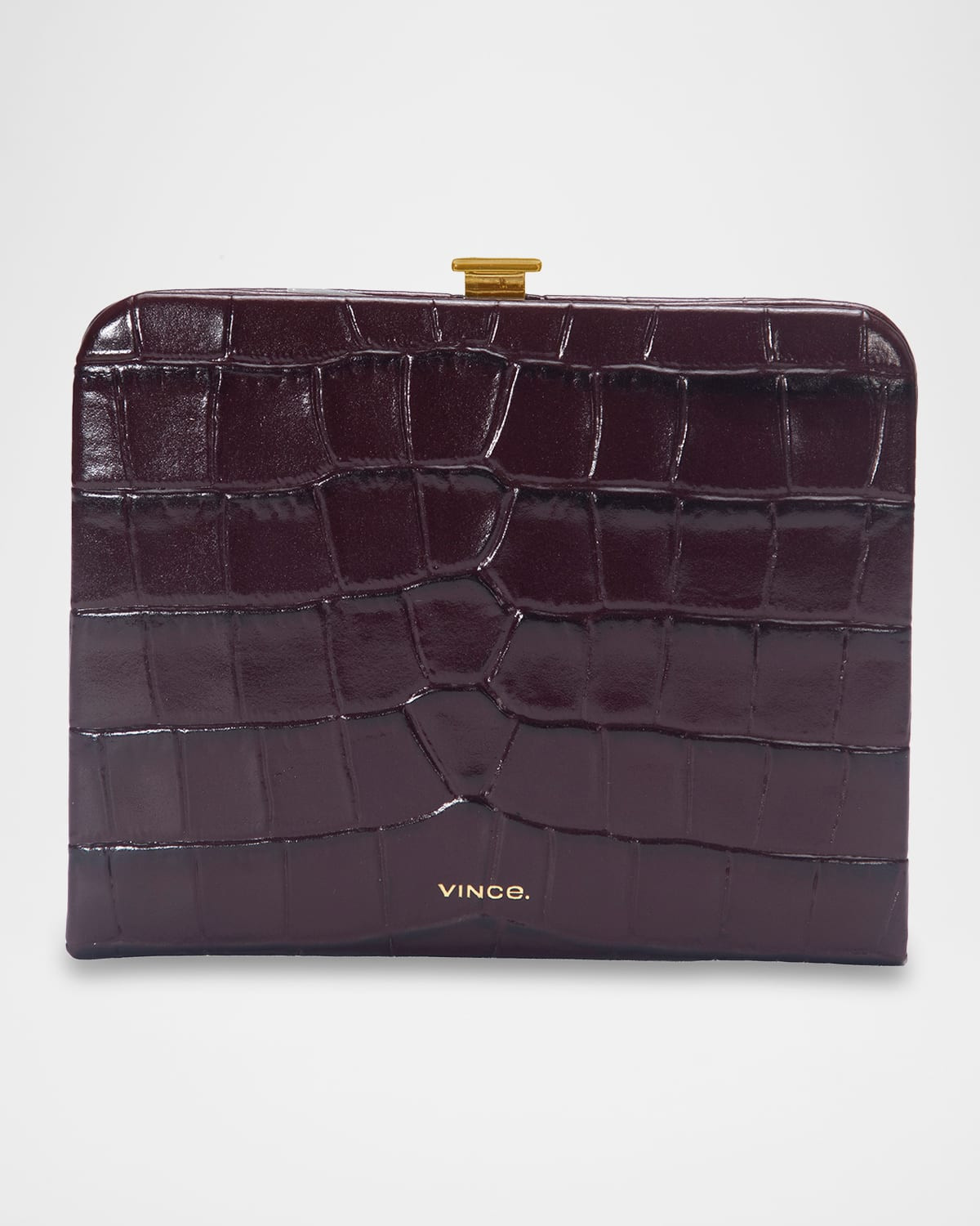 Frame Croc-Effect Leather Wallet | Neiman Marcus