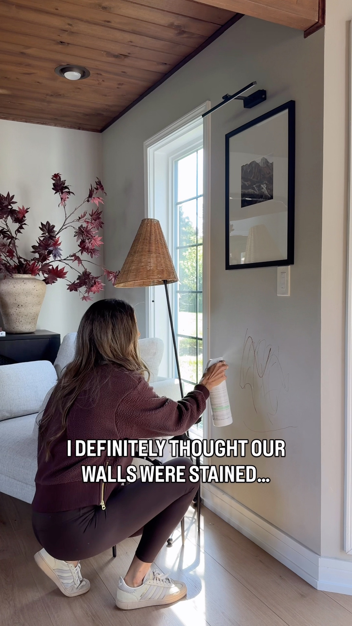 I really thought our walls and cabinet door were stained for good!! this magic spray literally melted the marks right off. This is perfect for markers/crayons, grease/food, and bug guts! let me know what you
think if you try it!

#LTKFamily #LTKKids #LTKHome