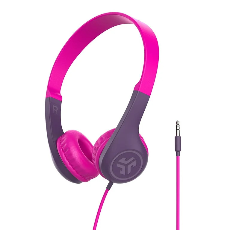JBuddies Pop Wired Kids Headphones, Pink, Noise Isolation, Kids Safe, Volume Limiting Headphones | Walmart (US)