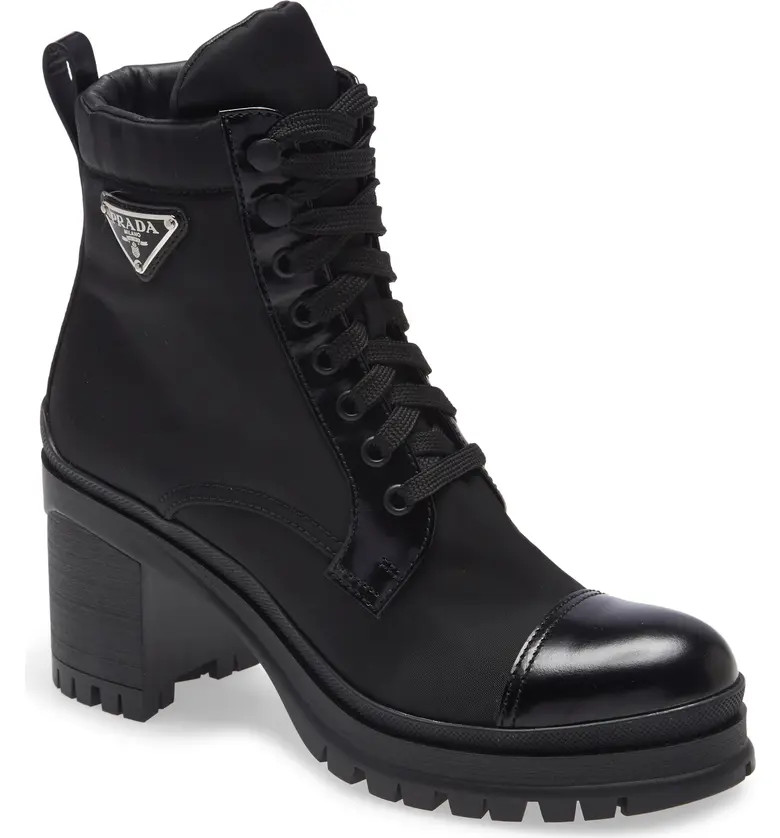 Prada Block Heel Combat Boot | Nordstrom | Nordstrom