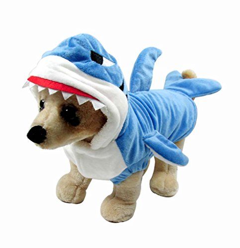 Mogoko Funny Dog Cat Shark Costumes, Pet Halloween Christmas Cosplay Dress, Adorable Blue Shark P... | Amazon (US)