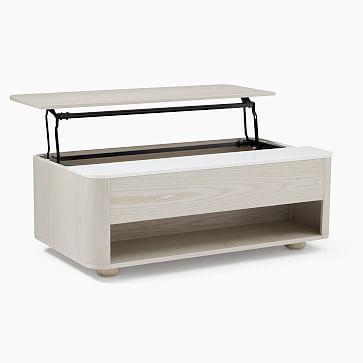 Panorama Pop-Up Storage Coffee Table - Feather Gray | West Elm (US)