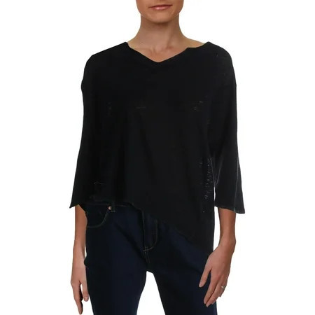 We The Free Womens Head In The Clouds Distressed Boho T-Shirt Black M | Walmart (US)