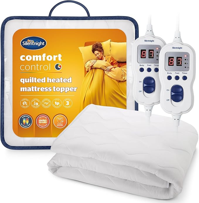 Silentnight Multi-Zone Electric Blanket Mattress Topper Double – Heating Pad with 4 Individual ... | Amazon (UK)