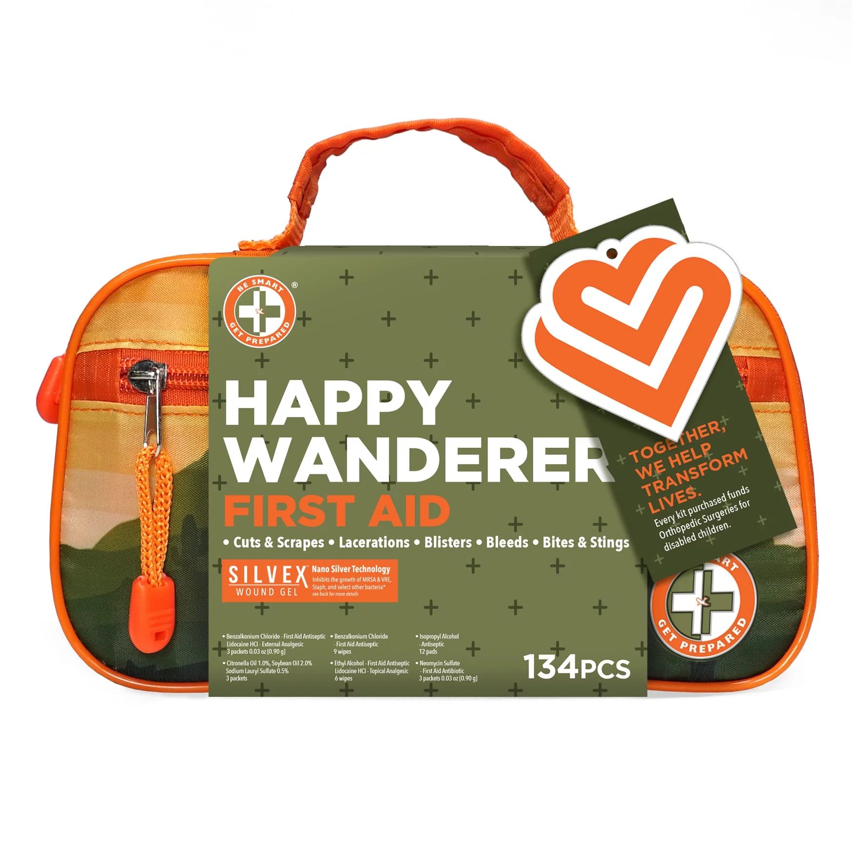 Be Smart Get Prepared Outdoor First Aid - Happy Wanderer, 134 Pcs - Walmart.com | Walmart (US)