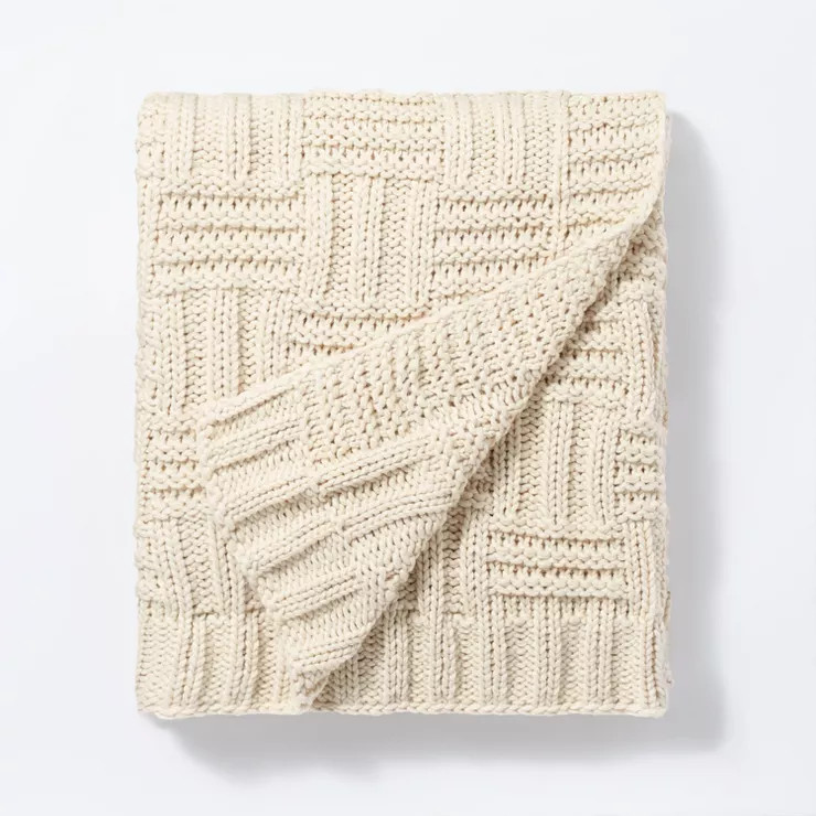 Basket Weave Knit Throw Blanket - Threshold™ designed with Studio McGee | Target