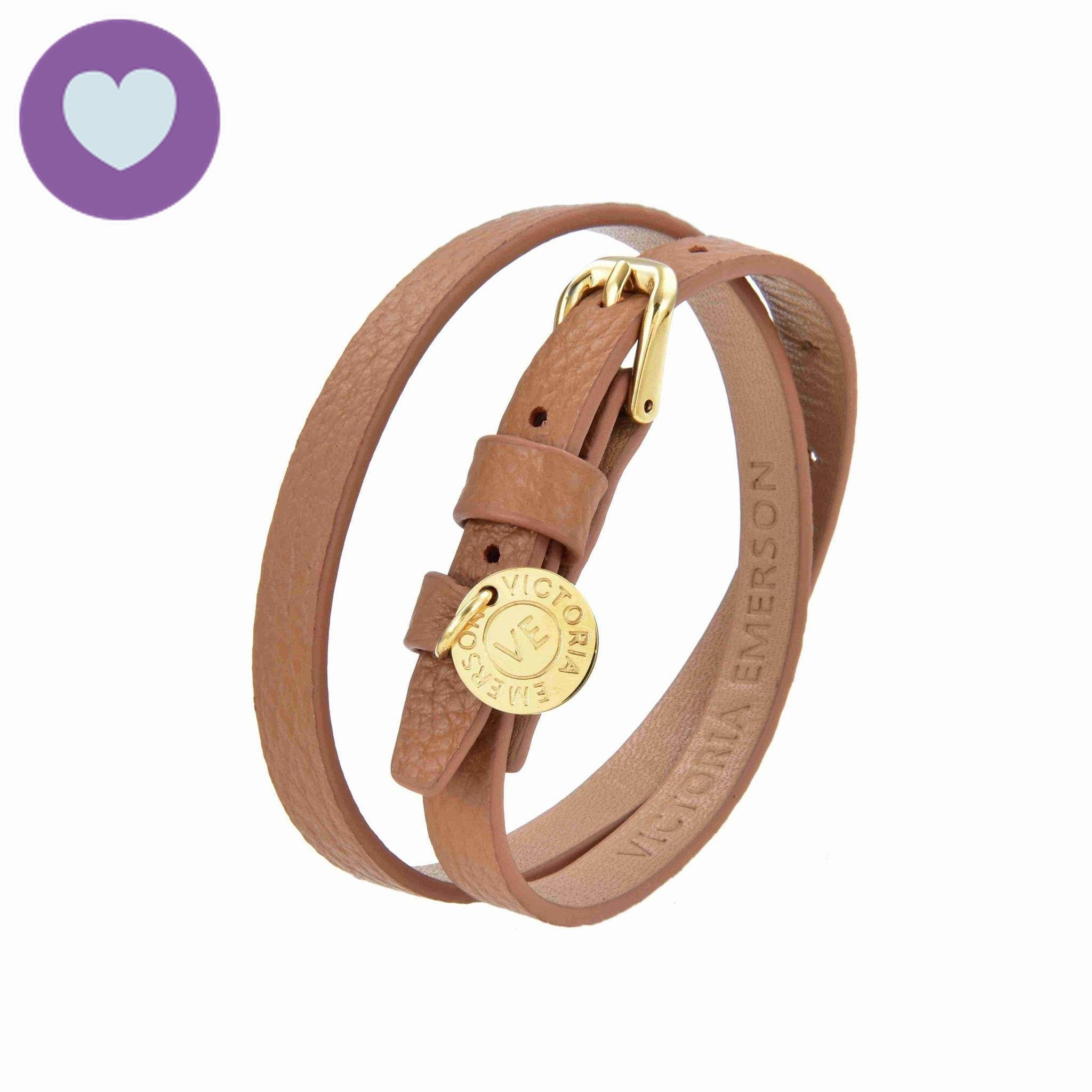 Double Wrap on Tan Leather | Victoria Emerson