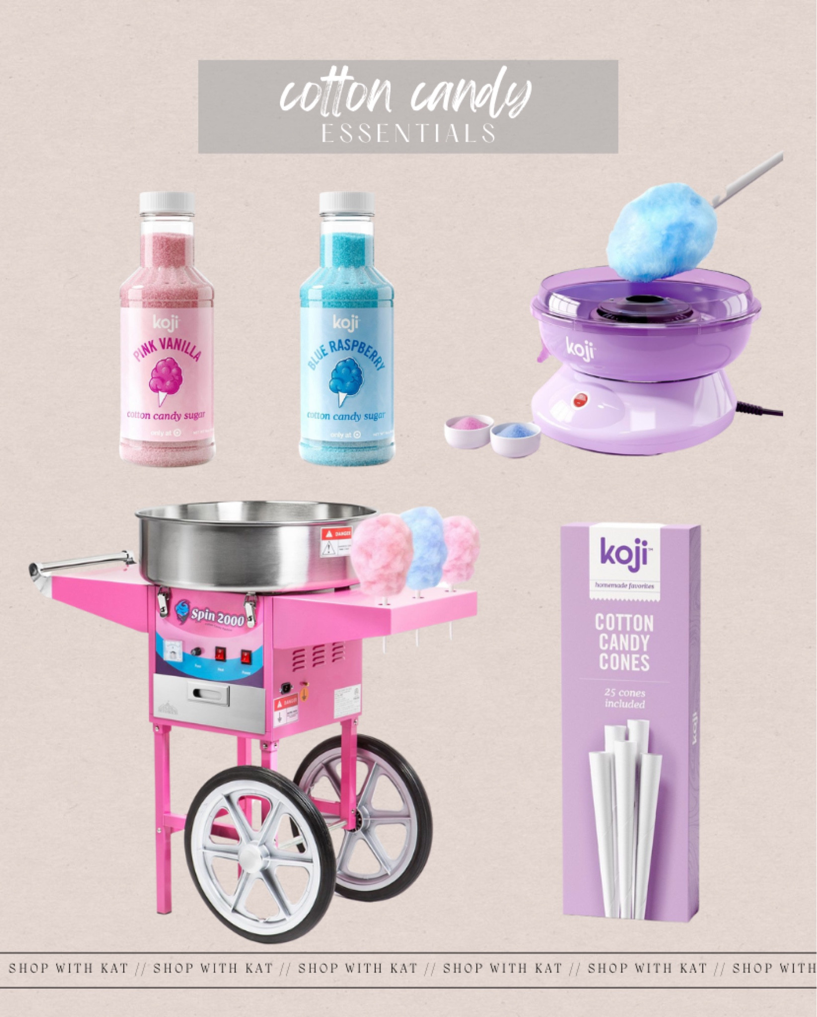 Koji Cotton Candy Maker Set : Target