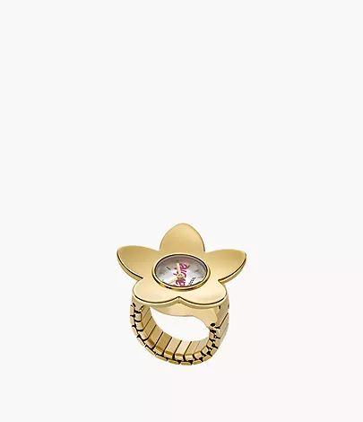 Barbie™ x Fossil Limited Edition Watch Ring Two-Hand Gold-Tone Stainless Steel | Fossil (US)