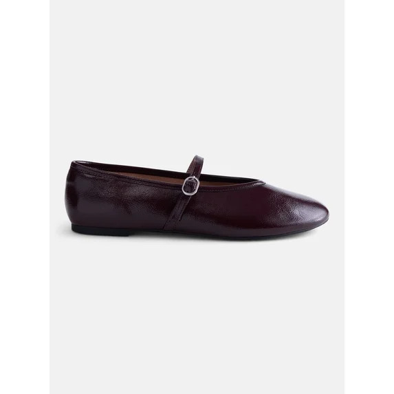 No Boundaries Women's Crinkle Mary Jane Flats | Walmart (US)