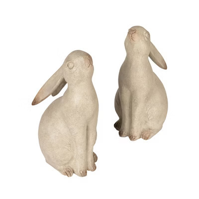 Storied Home Charming Resin Rabbit Bookends,Set of 2, Grey | Target
