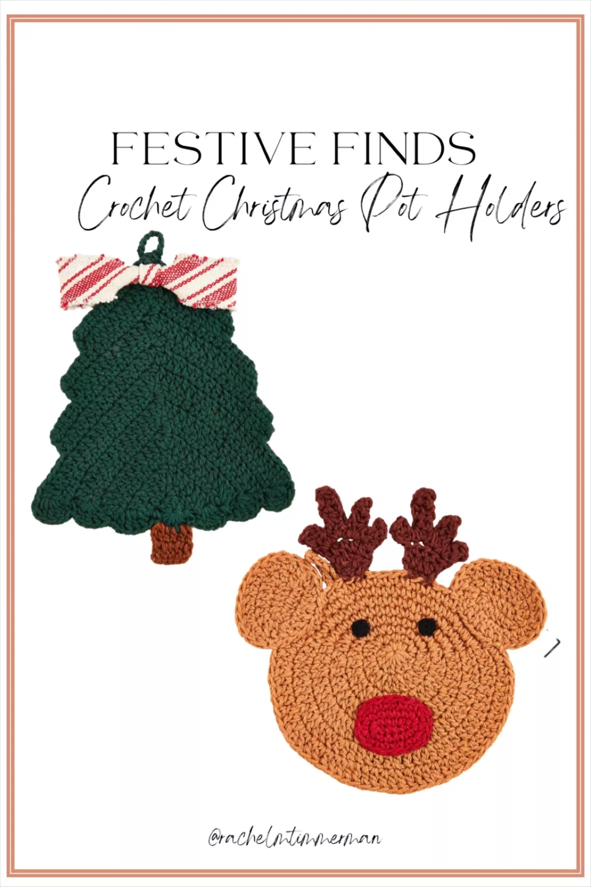 Crochet Reindeer Pot Holder curated on LTK
