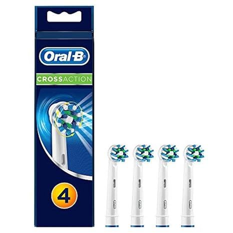 Oral-B Cross Action Electric Toothbrush Replacement Brush Heads Refill, 4Count | Amazon (US)