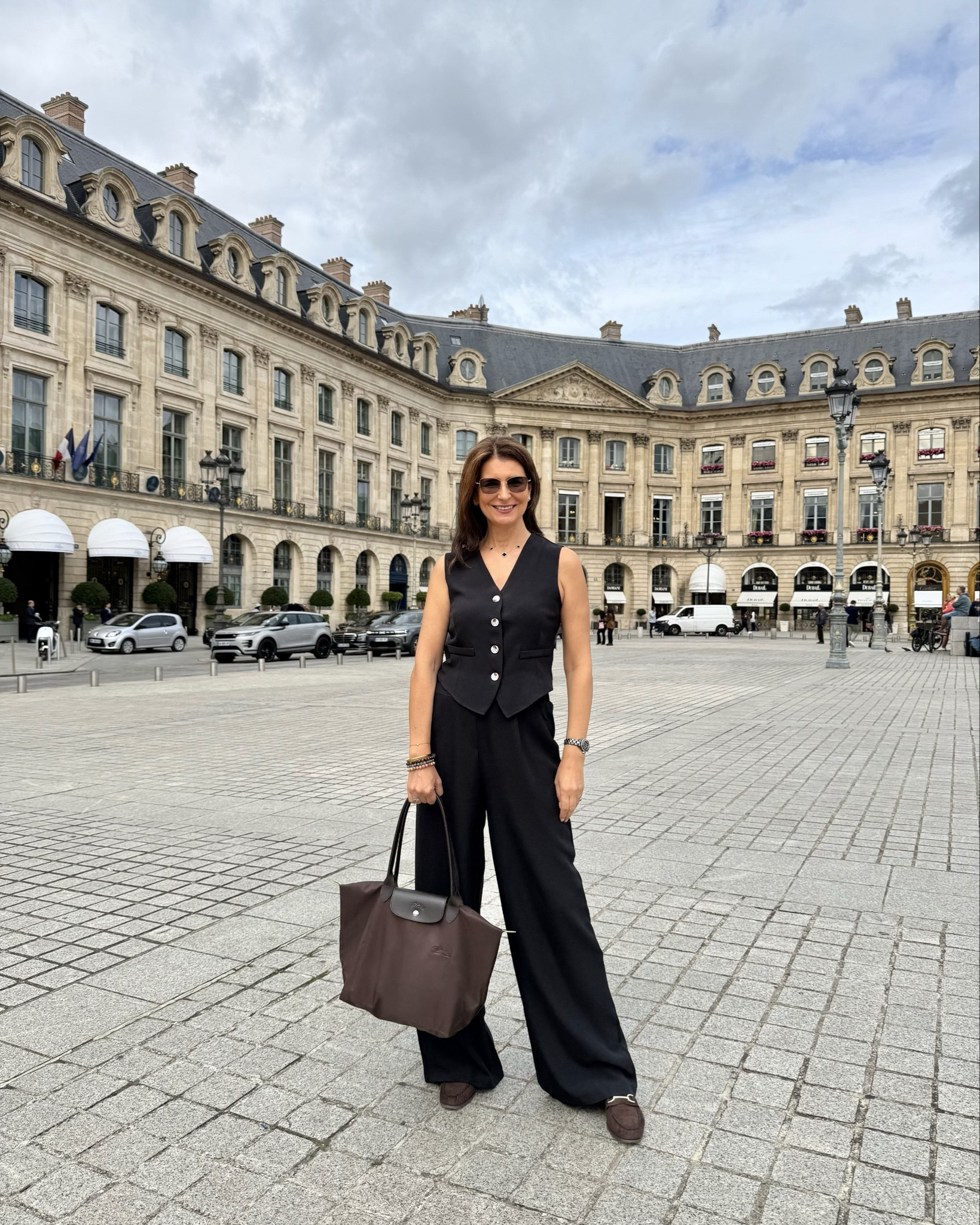 October’s elegant uniform. 🍂 Stepping out in Paris, fully embracing the sophistication of fall fashion. There’s nothing quite like a sharp, tailored vest and wide-leg trousers for that perfectly polished, effortless look. This outfit makes me feel ready for anything! My favorite everyday carryall: the always reliable #Longchamp tote.
📍Place Vendôme 
What’s your essential piece for feeling chic this fall? Tell me below!



#LTKTravel #LTKSeasonal #LTKWorkwear