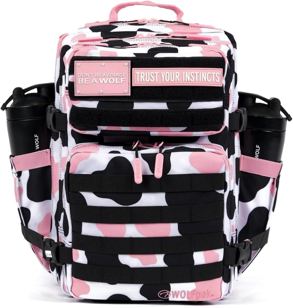 WOLFpak 35L Backpack (Pink Black Cow) Medium Gym and Travel Backpack, Military Grade, Multipurpos... | Amazon (US)