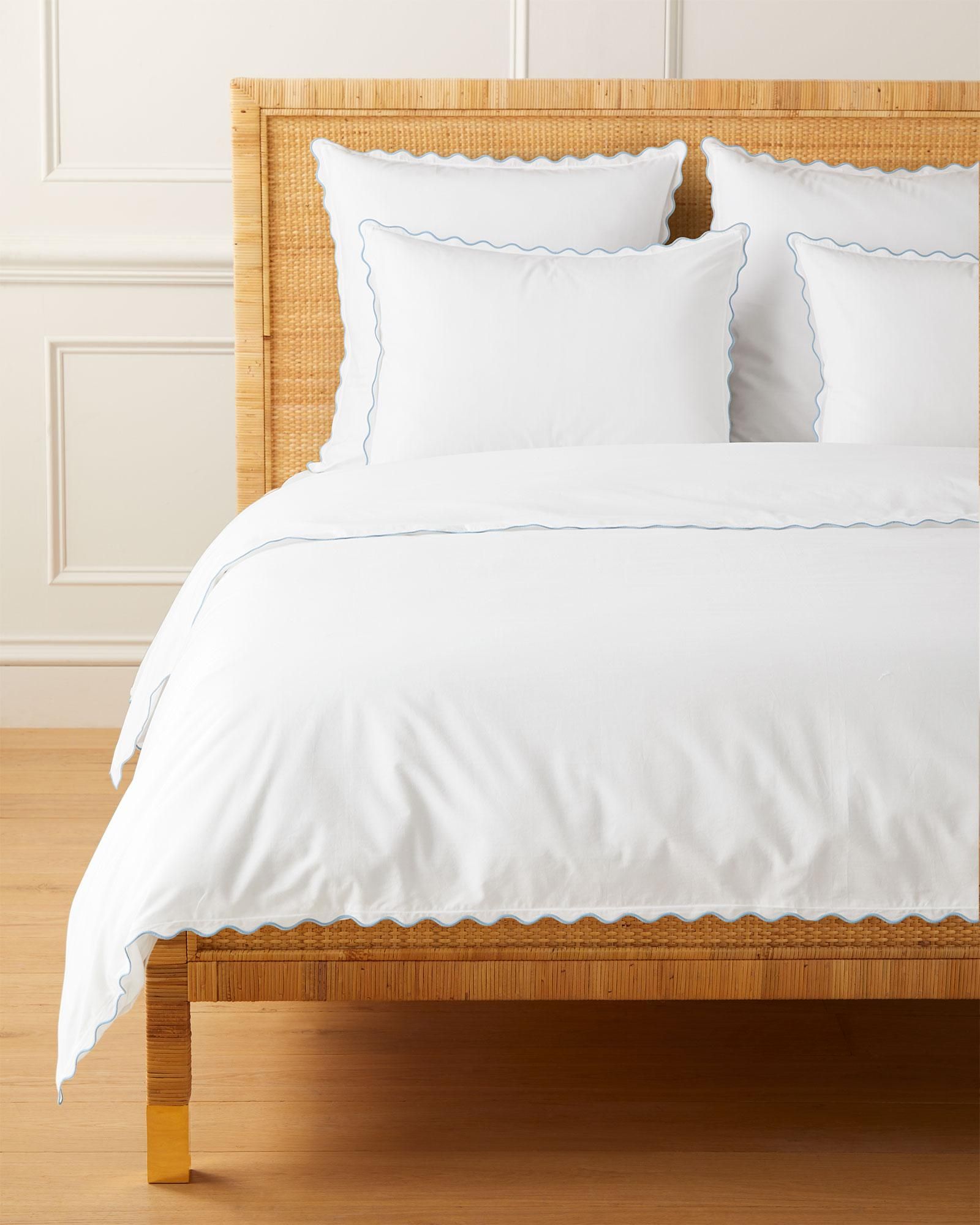 Wave Percale Duvet Cover | Serena and Lily