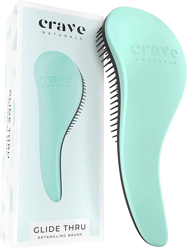 Crave Naturals Biggie Glide Thru Hair Brush - Detangler Brush for Curly, Straight, Wet or Dry Hai... | Amazon (US)