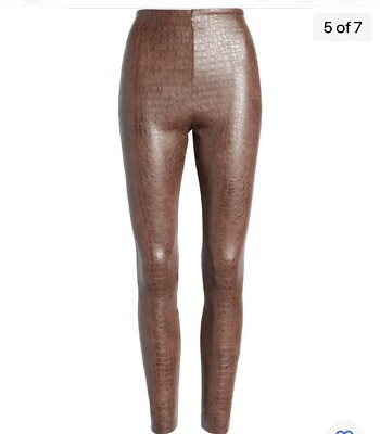 NEW $128 Commando Brown Croc Faux Leather Leggings Size XS  | eBay | eBay US
