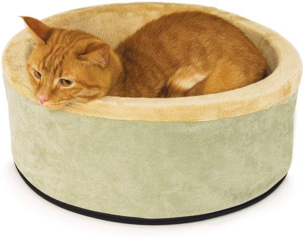 K&H PET PRODUCTS Thermo-Kitty Cat Bed, Sage, Small - Chewy.com | Chewy.com