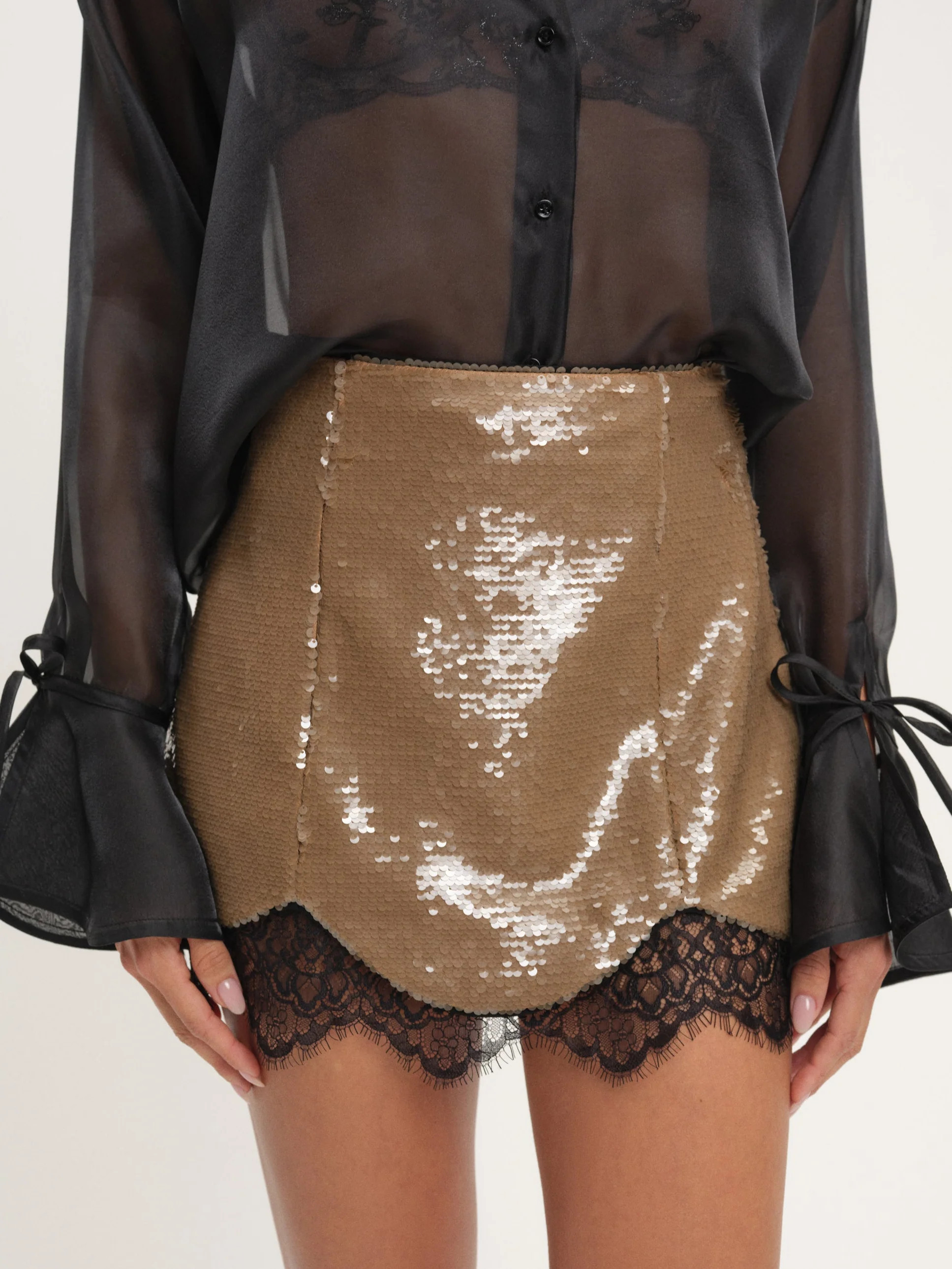 Sylvie Sequin Mini Skirt | For Love & Lemons