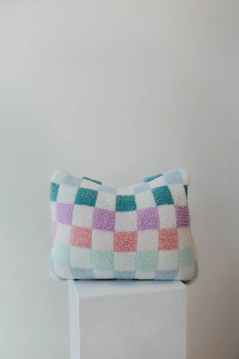 Multi-colored Check Backpack Quillow (50*60) PRE-ORDER SHIPS 5/16-5/20 | Shop Staykation