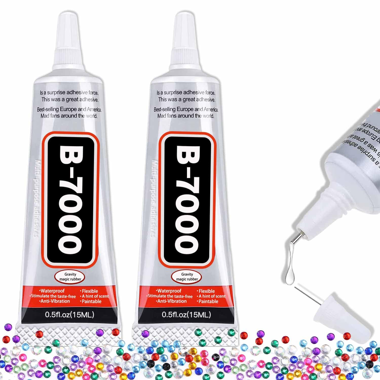 ALECPEA B-7000 Rhinestone Glue, Clear Craft Adhesive, 2 x 15 ml | Amazon (UK)