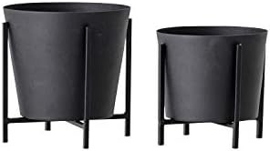 Bloomingville Black Metal Stand, Set of 2 Planter | Amazon (US)